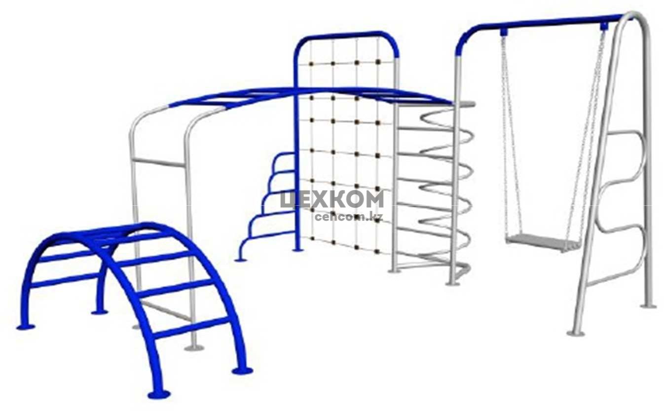 Заказать Детский спортивный комплекс (3,480 м х 3,540м х 2,175 м) [Детские площадки, Качели, Детский воркаут, Лазалки] 8601-0201-0102 в Алматы-0